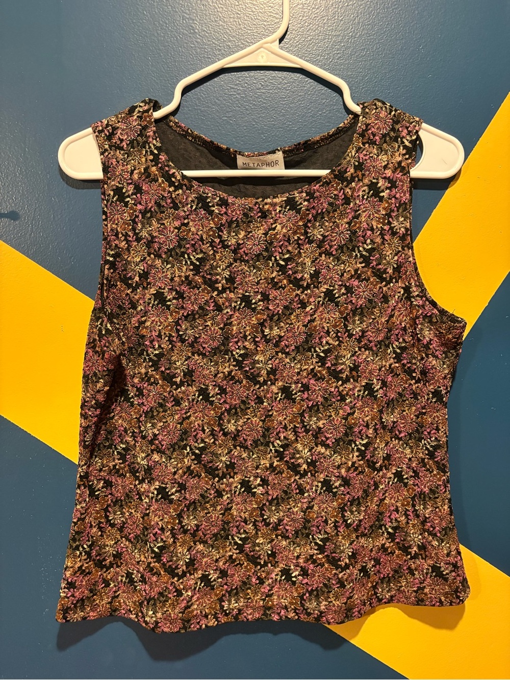 Vintage Metaphor Multi Floral Crewneck Tank EUC